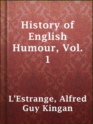 cover image of History of English Humour, Vol. 1